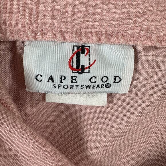 Cape Cod Womens Pants Pink Size 12 Stretch Elastic Waist Grandmacore Coastal - Picture 7 of 9